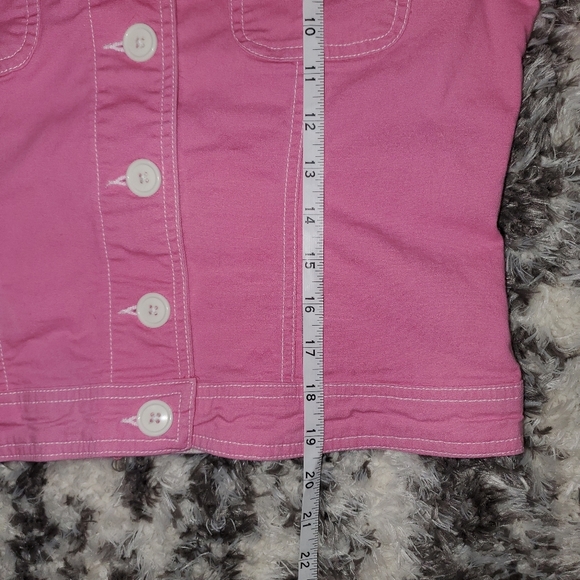 SO Vibrant Pink Cotton Button Up Jacket - Picture 10 of 12